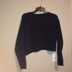 Hanes Navy Blue Cropped Sweater